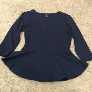 Forever 21 Navy Peplum Top size Medium